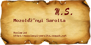 Mozolányi Sarolta névjegykártya